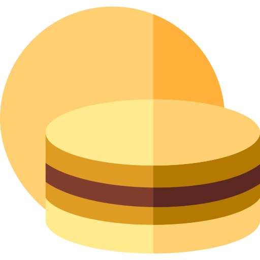 alfajor Basic Rounded Flat icono