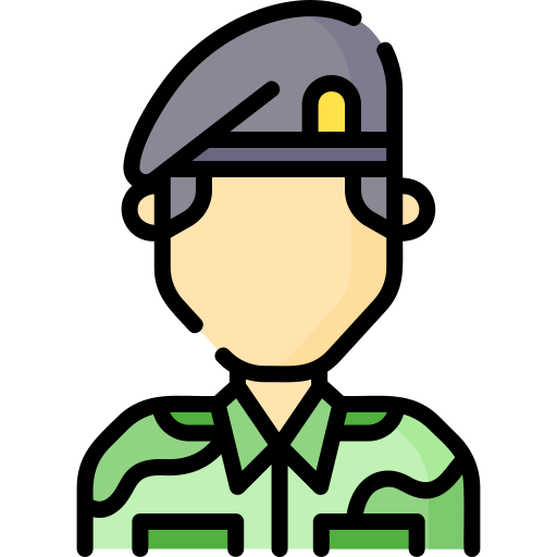 soldado Special Lineal color icono