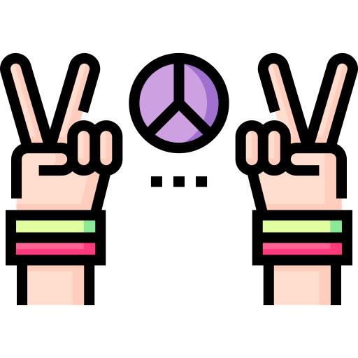 평화의 상징 Detailed Straight Lineal color icon