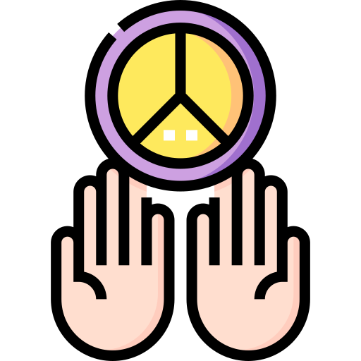 símbolo de paz Detailed Straight Lineal color Ícone