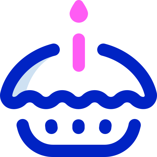 Birthday cupcake Super Basic Orbit Color icon