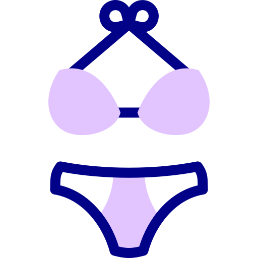 Bikini Detailed Mixed Lineal color icon