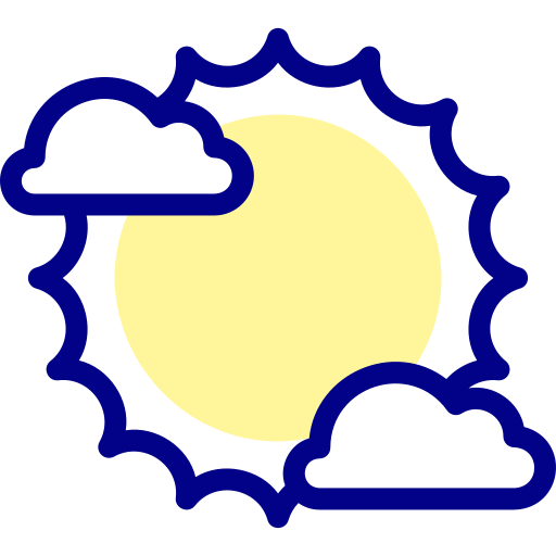 Sun Detailed Mixed Lineal color icon