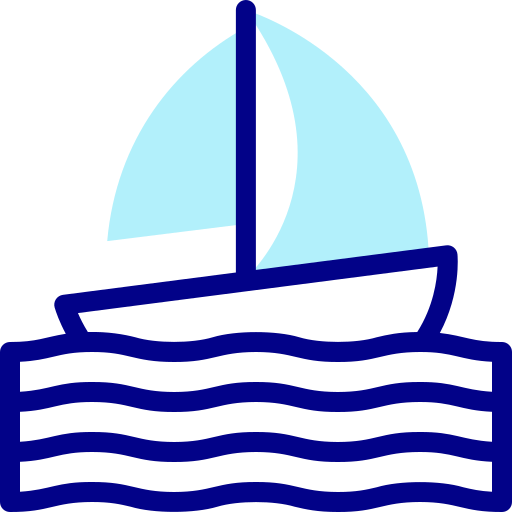 Парусная лодка Detailed Mixed Lineal color иконка