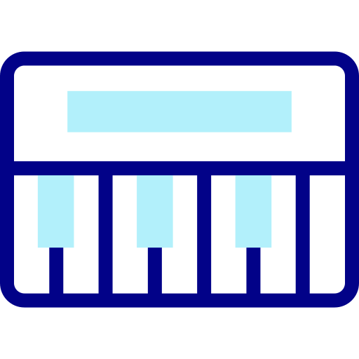 teclado Detailed Mixed Lineal color Ícone