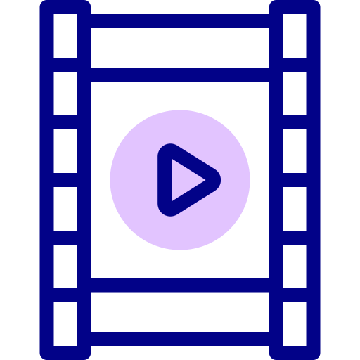 Movie reel Detailed Mixed Lineal color icon