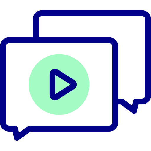 Video chat Detailed Mixed Lineal color icon