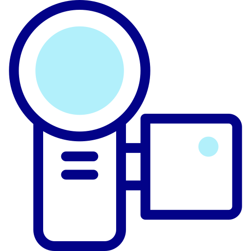 비디오 카메라 Detailed Mixed Lineal color icon