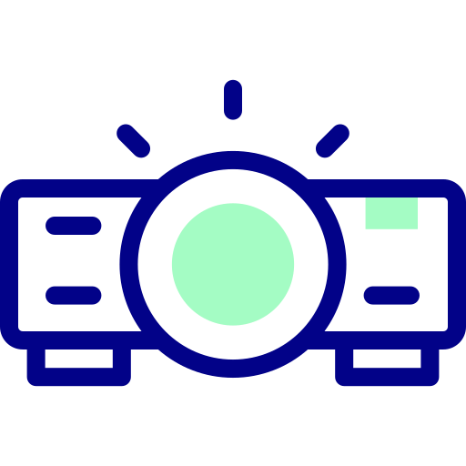 Projector Detailed Mixed Lineal color icon