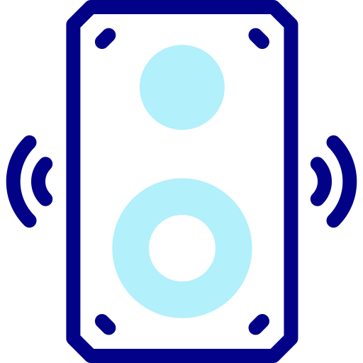 스피커 Detailed Mixed Lineal color icon