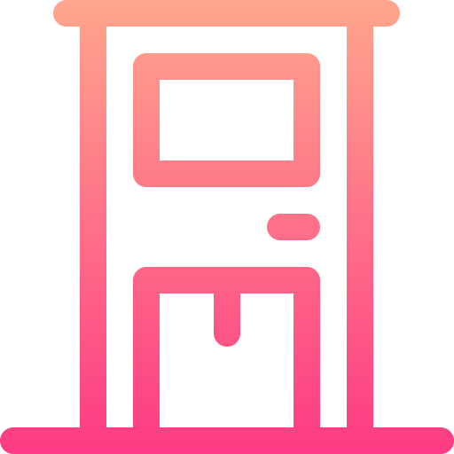 Door delivery Basic Gradient Lineal color icon