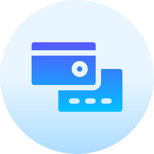 신용 카드 Basic Gradient Circular icon