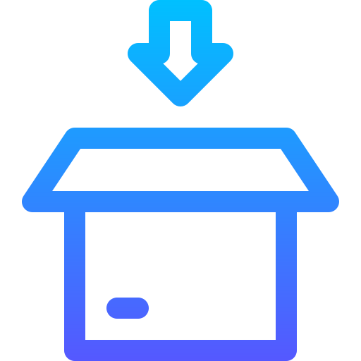 offene box Basic Gradient Lineal color icon