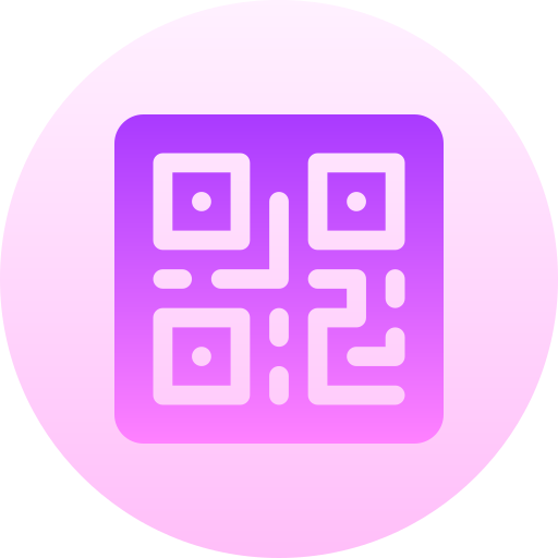 código qr Basic Gradient Circular icono