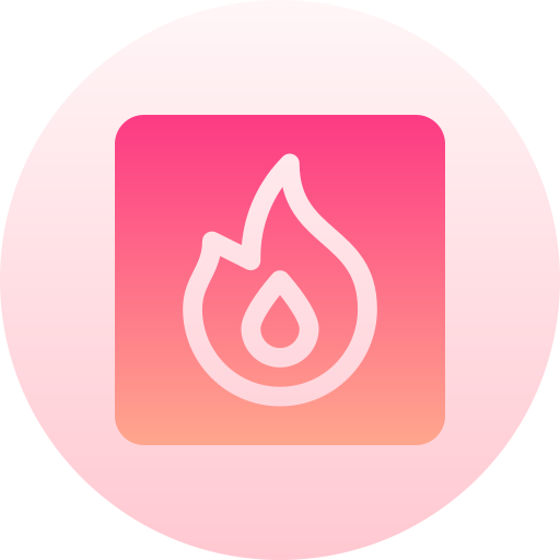ogień Basic Gradient Circular ikona