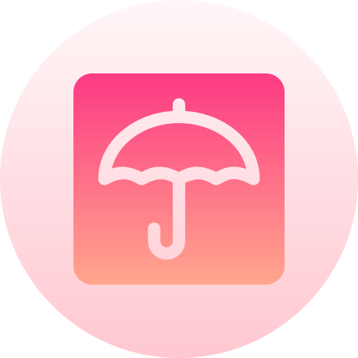 guarda-chuva Basic Gradient Circular Ícone