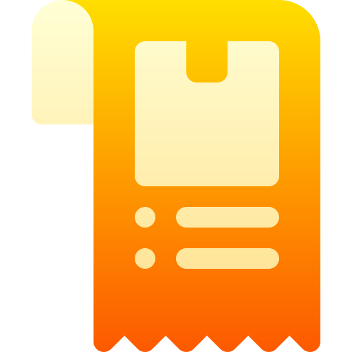 계산서 Basic Gradient Gradient icon