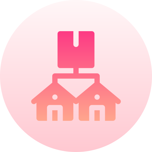 Home delivery Basic Gradient Circular icon