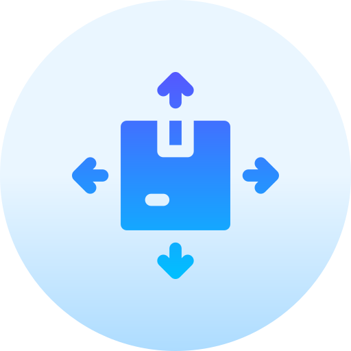 Parcel Basic Gradient Circular icon