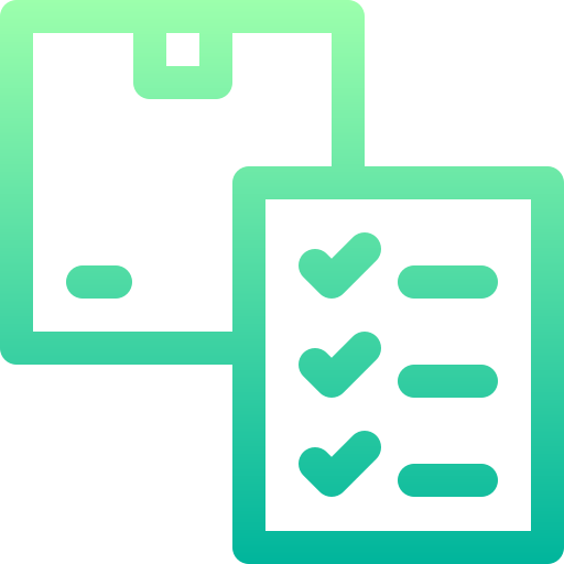 Check list Basic Gradient Lineal color icon