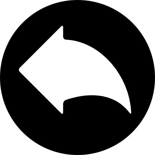 Left arrow variant in a circle  icon