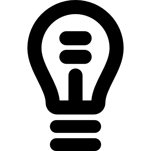 símbolo de lâmpada  Ícone