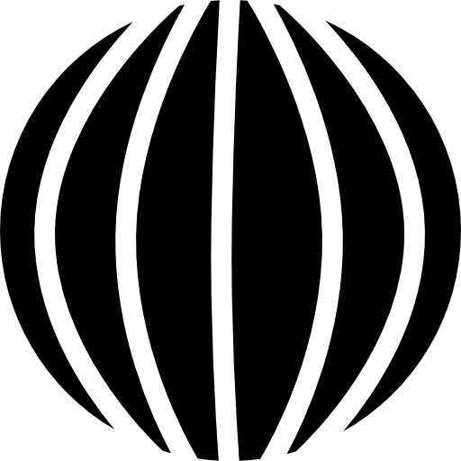 kugelform mit vertikalen linien  icon