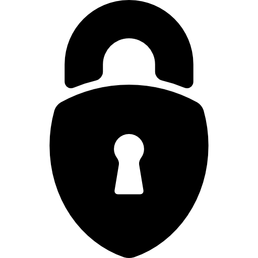 forma triangolare del lucchetto per il simbolo dell'interfaccia di sicurezza della serratura  icona