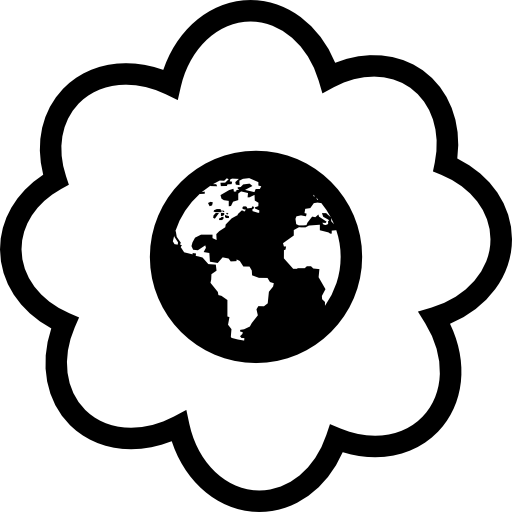 ziemia w centrum kwiatu  ikona