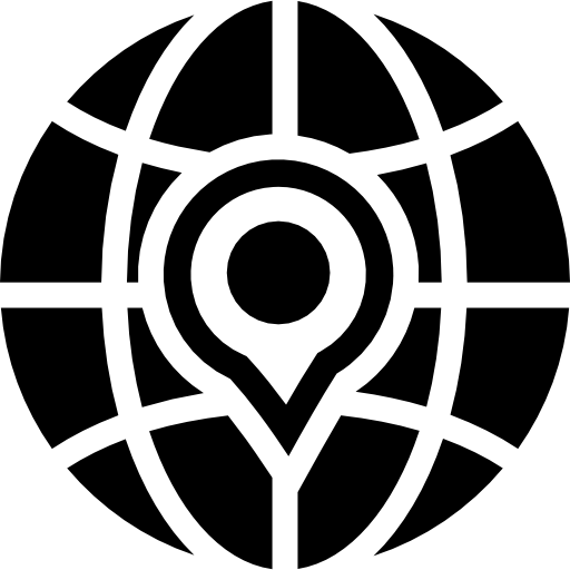 símbolo da grade terrestre com um espaço reservado  Ícone