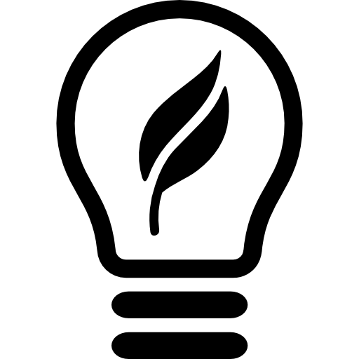 símbolo de bombilla ecológica  icono