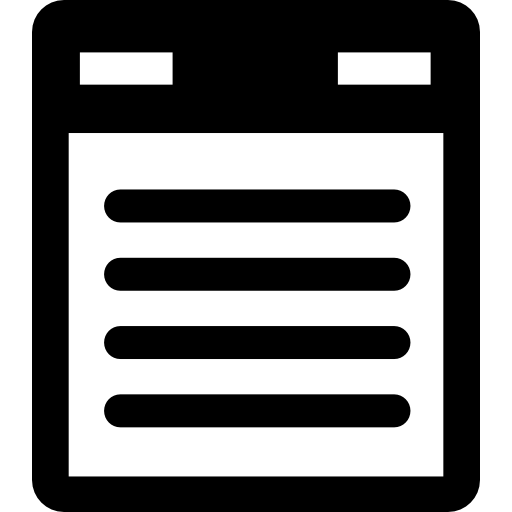 símbolo de interface de documento comercial com linhas de texto  Ícone
