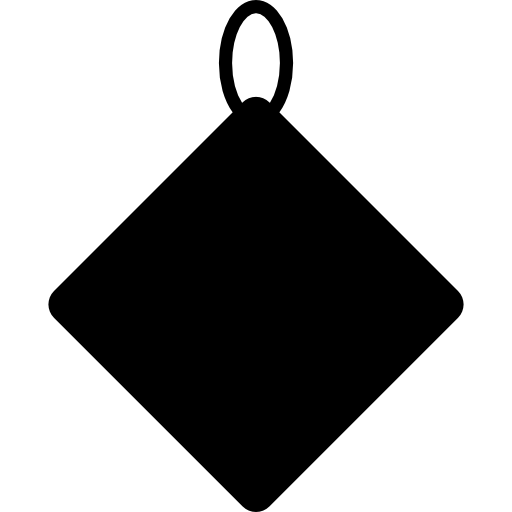 doek voor keuken gedraaid vierkant of label voor handel  icoon