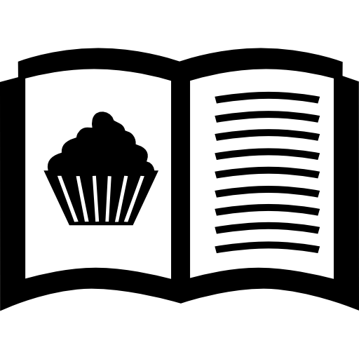 le ricette dolci hanno aperto il libro di cucina  icona