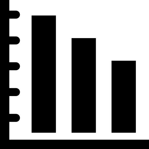 gráfico de barras de negocios  icono