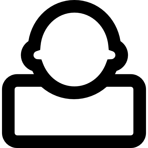 simbolo delineato dell'interfaccia utente maschio  icona