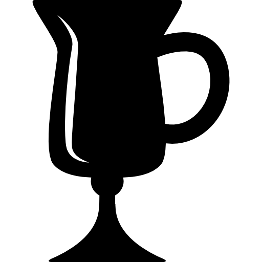 vaso negro para beber  icono