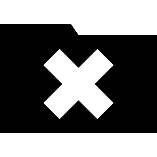 인터페이스 삭제 버튼에 대한 십자 기호가있는 폴더  icon