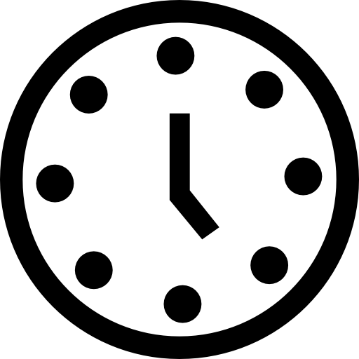 okrągły zegar  ikona