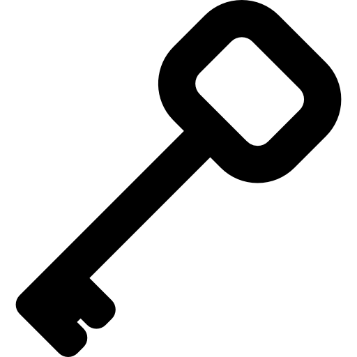 sleutel diagonale vorm  icoon