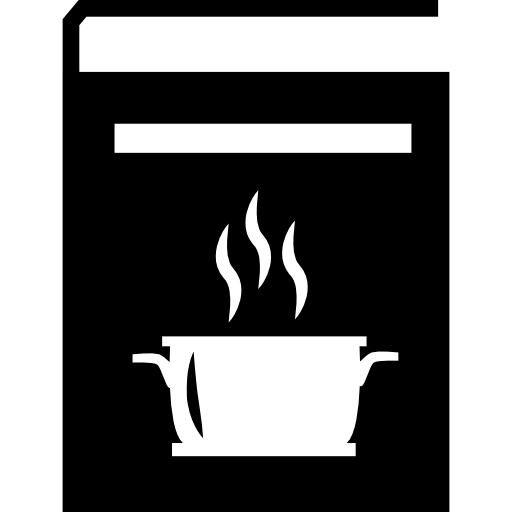 libro de cocina de recetas calientes  icono