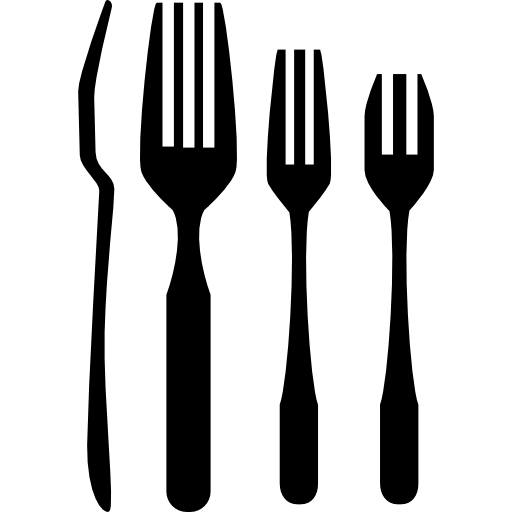 juego de tenedores para cocina  icono
