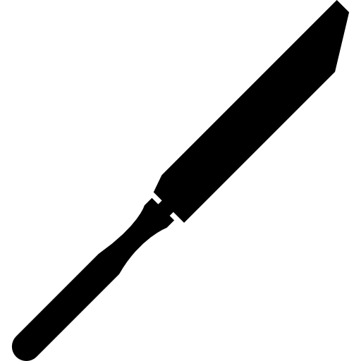 sylwetka narzędzia po przekątnej noża  ikona