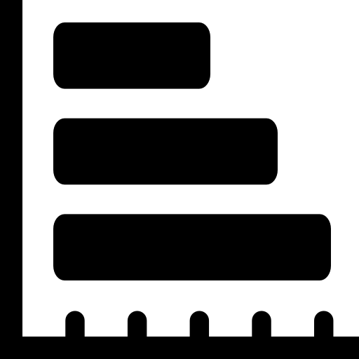 gráfico de barras horizontales para empresas  icono