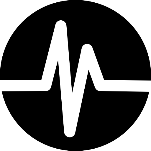 円の中の心拍のライフライン  icon