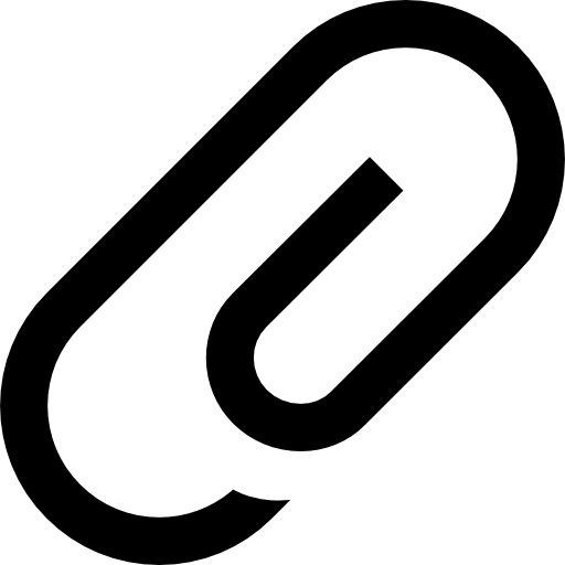 Attachment diagonal interface symbol of paperclip  icon