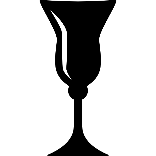 elegancki kieliszek do wina w kolorze czarnym  ikona