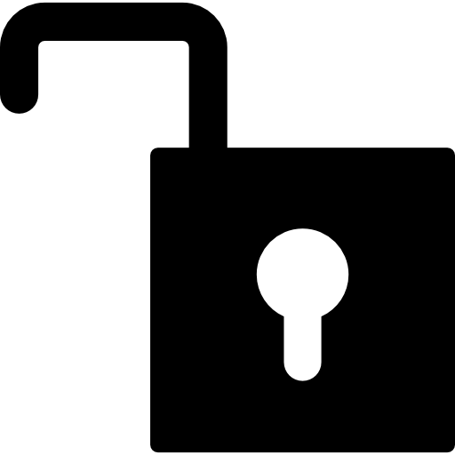 Символ разблокировки замка  иконка