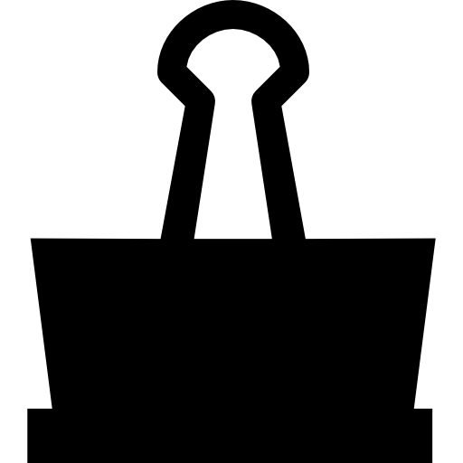 Clip tool silhouette  icon
