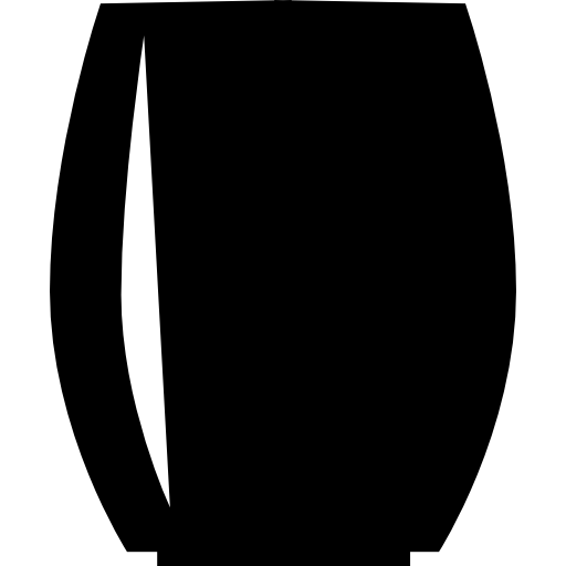 vidrio negro de lados convexos  icono
